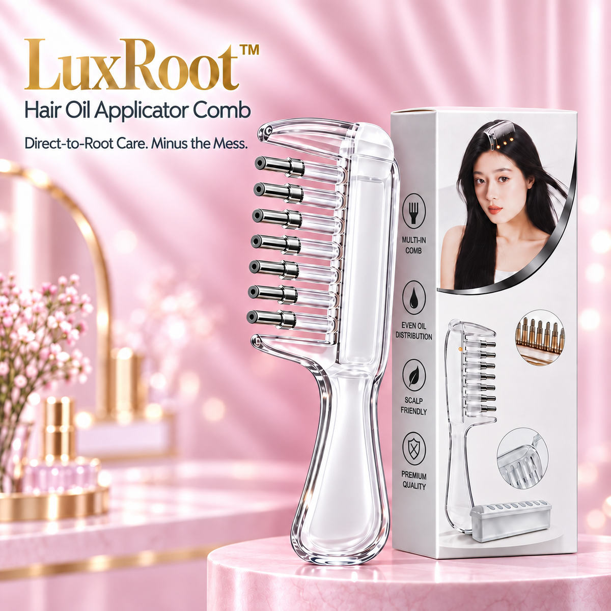 LuxRoot™ - Hair Oil Applicator Comb / Massager
