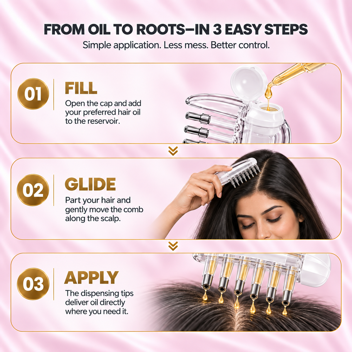 LuxRoot™ - Hair Oil Applicator Comb / Massager