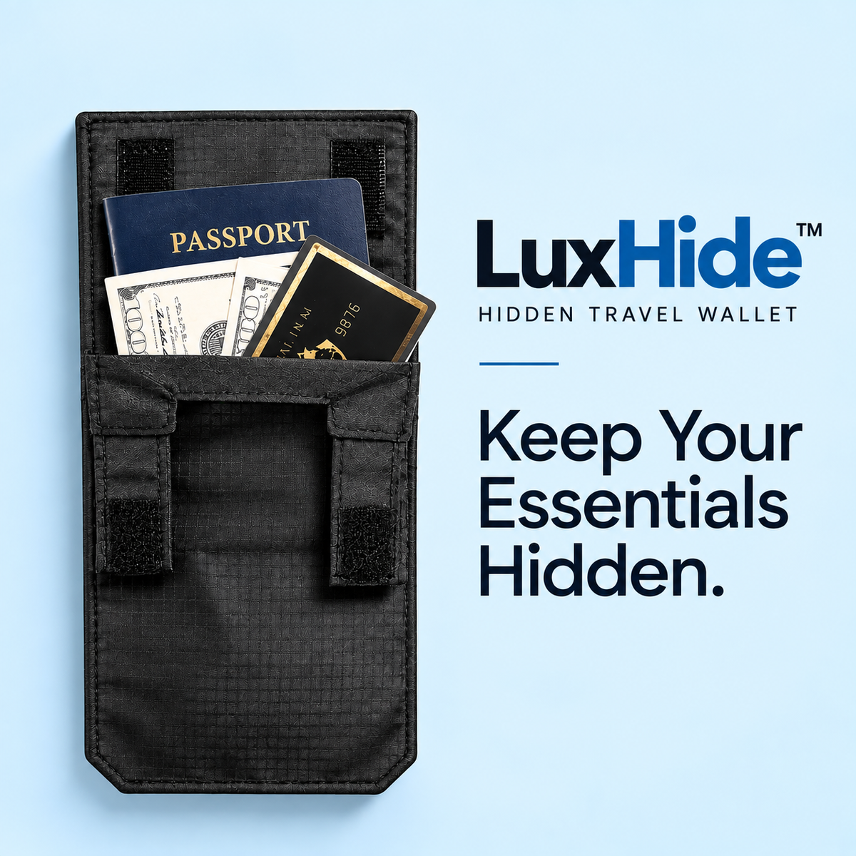 LuxHide™ - Hidden Travel Wallet
