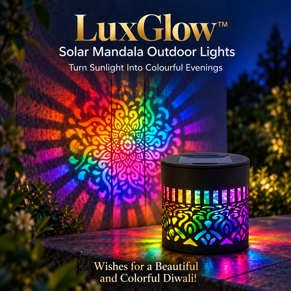 LuxGlow™- Solar Mandala Automatic Lights (Outdoor)