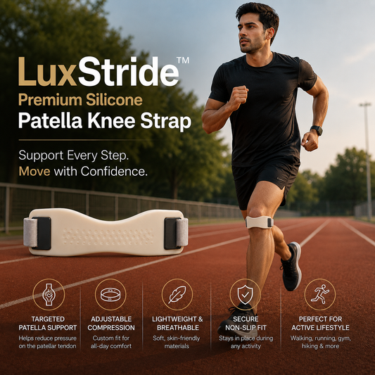 LuxStride™ - Premium Silicone Patella Knee Strap