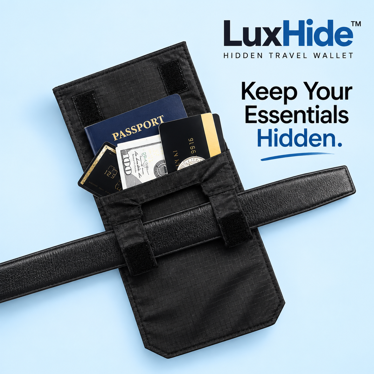 LuxHide™ - Hidden Travel Wallet