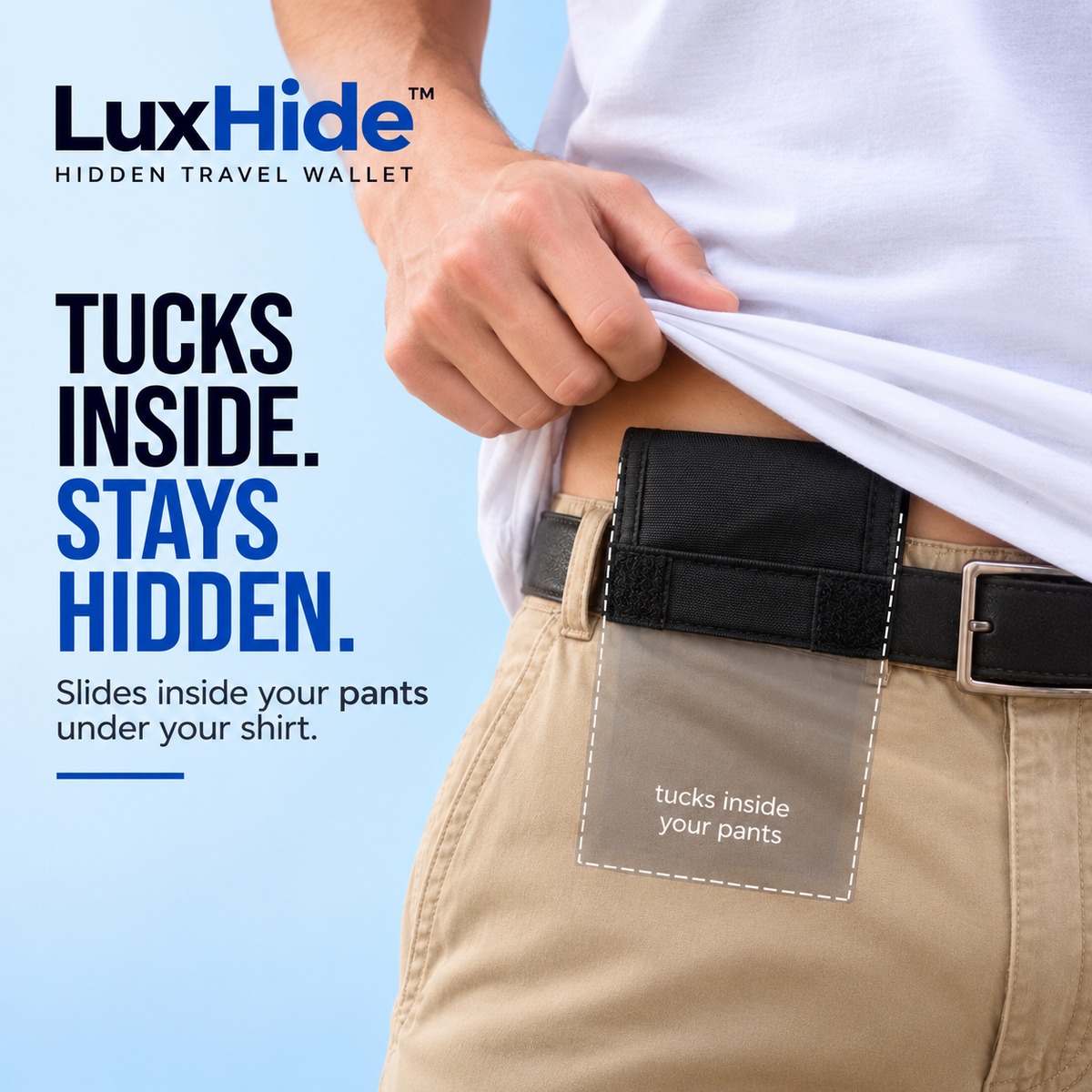 LuxHide™ - Hidden Travel Wallet