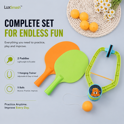 LuxSmash™ - Hanging Table Tennis Trainer for Kids