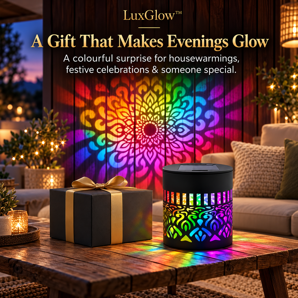 Solar Mandala Automatic Lights (Outdoor)