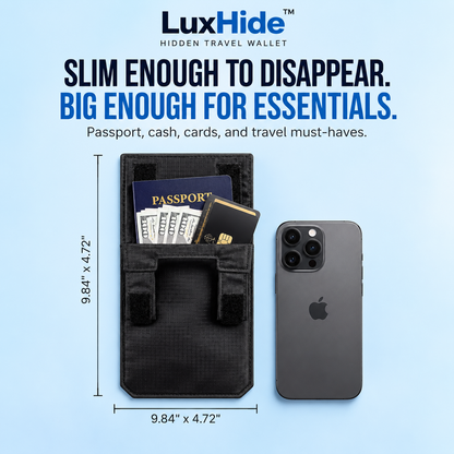 LuxHide™ - Hidden Travel Wallet