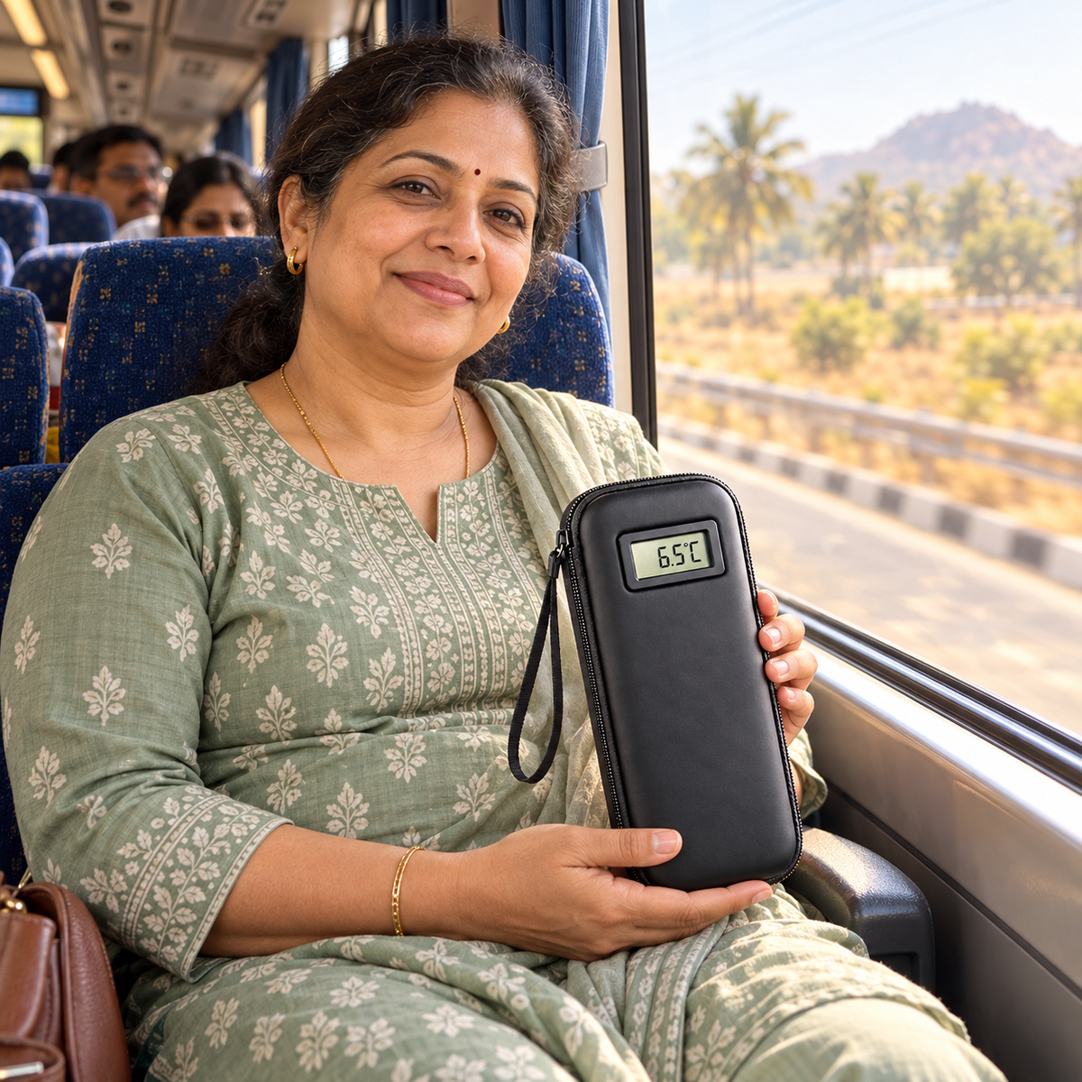 LuxCool™ I Insulin Cooler Case with Temperature Display I 6+ Hours of Cooling